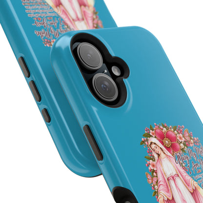 Religious Floral Phone Case — 'Blessed Virgin' Magnetic Impact-Resistant Case