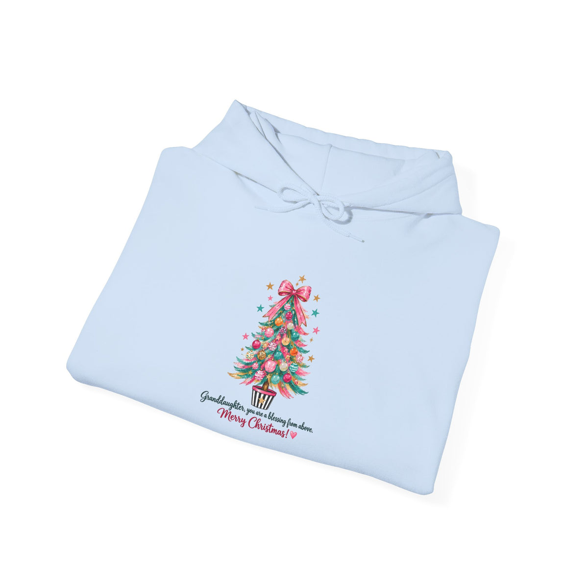 Christmas Tree Hoodie — 'Something evergreen, always close to me. Merry Christmas' Holiday Sweatshirt