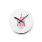 Acrylic Wall Clock — "Be Still and Know That I Am God" Psalm 46:10 Christian Home Decor