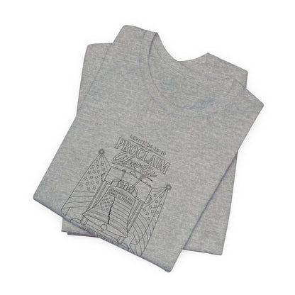 Leviticus 25:10 Tee – Minimalist Bible Verse Christian T-Shirt