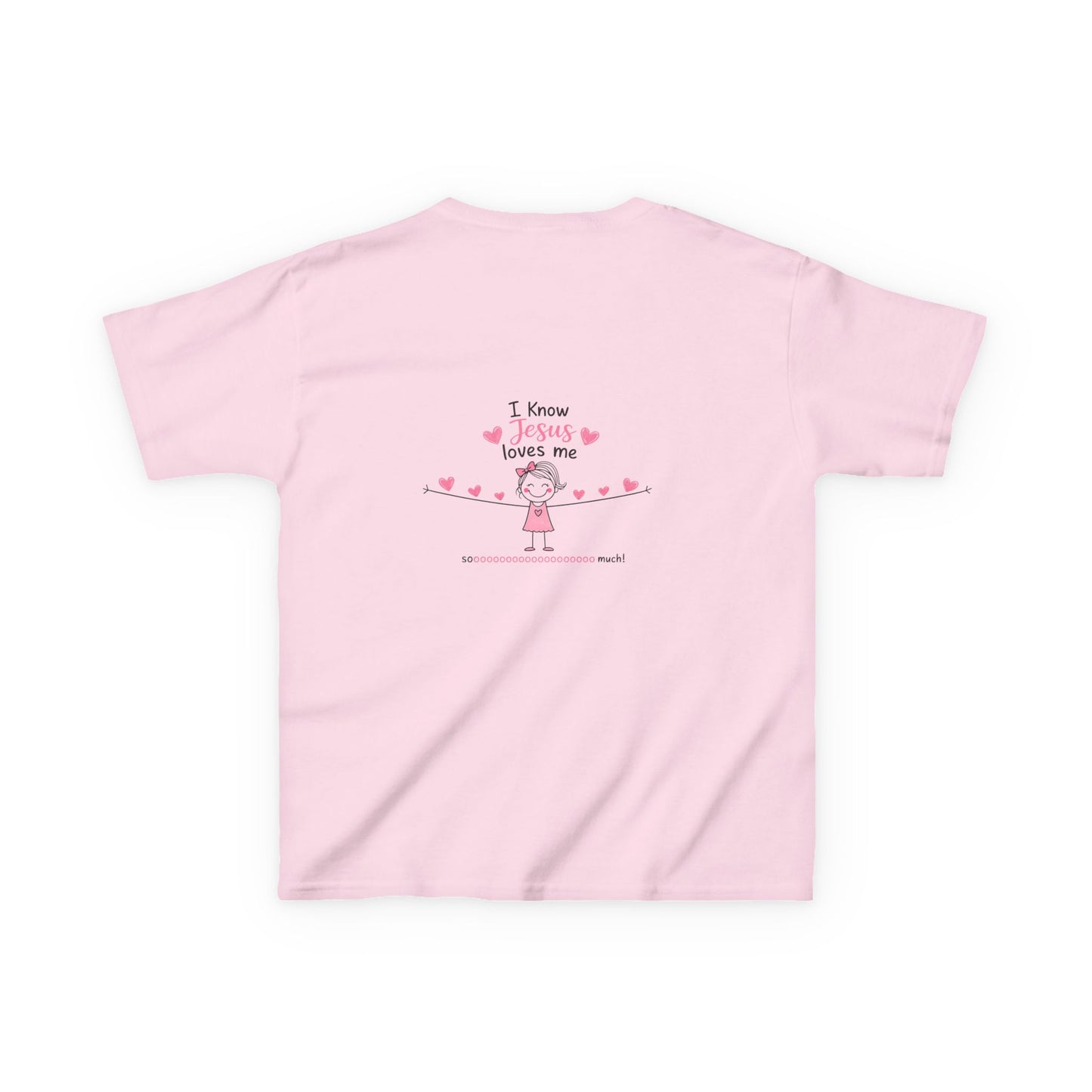 Kids T-Shirt — "God Is Bigger Than" Pink Faith Graphic Tee