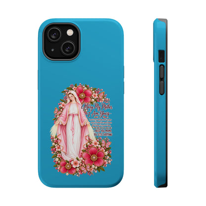 Religious Floral Phone Case — 'Blessed Virgin' Magnetic Impact-Resistant Case