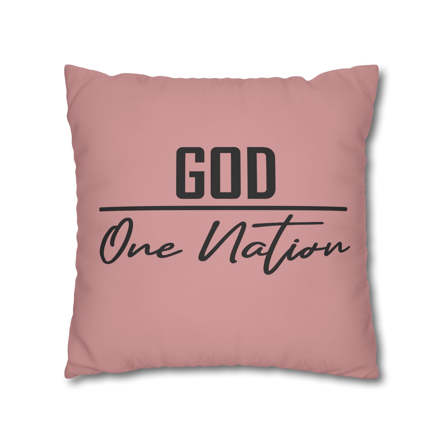 CREATED WITH A PURPOSE & GOD UNDER ONE NATION Canvas Pillowcase