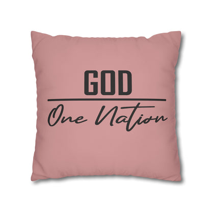 CREATED WITH A PURPOSE & GOD UNDER ONE NATION Canvas Pillowcase