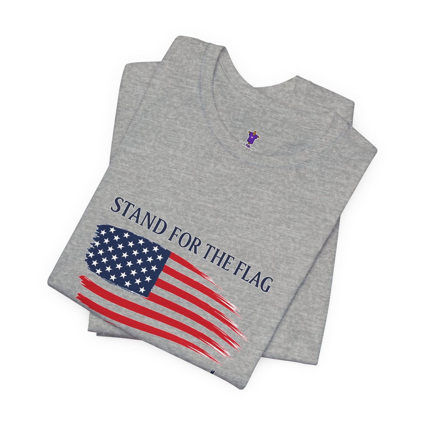 Stand for the Flag, Kneel for the Cross Tee — America 250 Patriotic T‑Shirt