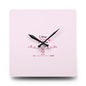 Acrylic Wall Clock - Cute Pink 'I Know Jesus Loves Me' Kids Nursery Clock
