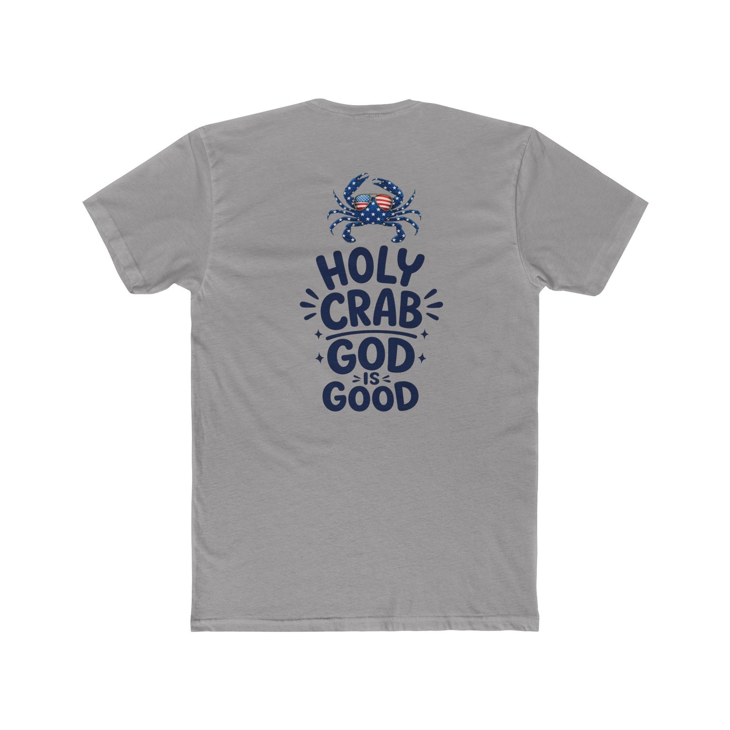 Holy Crab God Is Good T-Shirt — Christian Coastal Tee with Cross & Crab Design