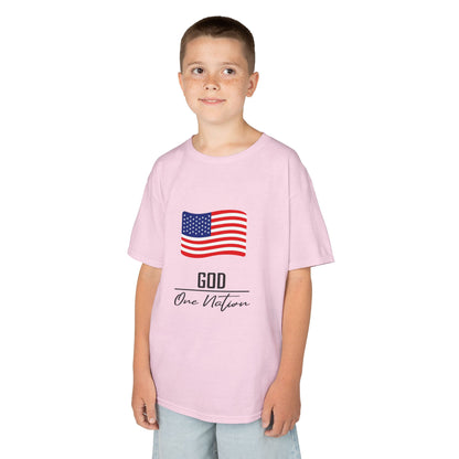 UNISEX Kids Tee — American Flag 'God One Nation' Patriotic T‑Shirt
