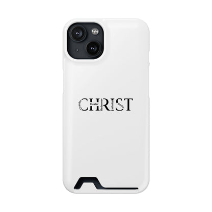 Christian Phone Card Case — Minimal 'CHRIST' Text Wallet Phone Case