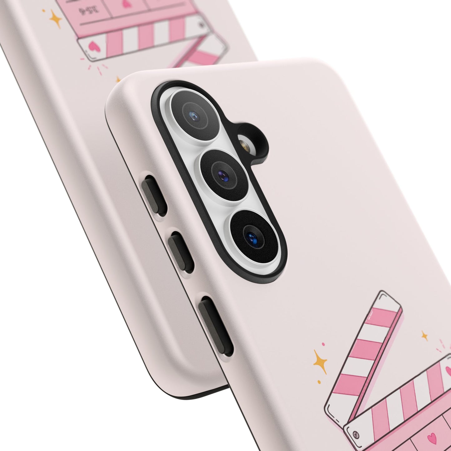 Pink Christian Phone Case — "Let God Direct Your Life" Cute Movie Clapper Design