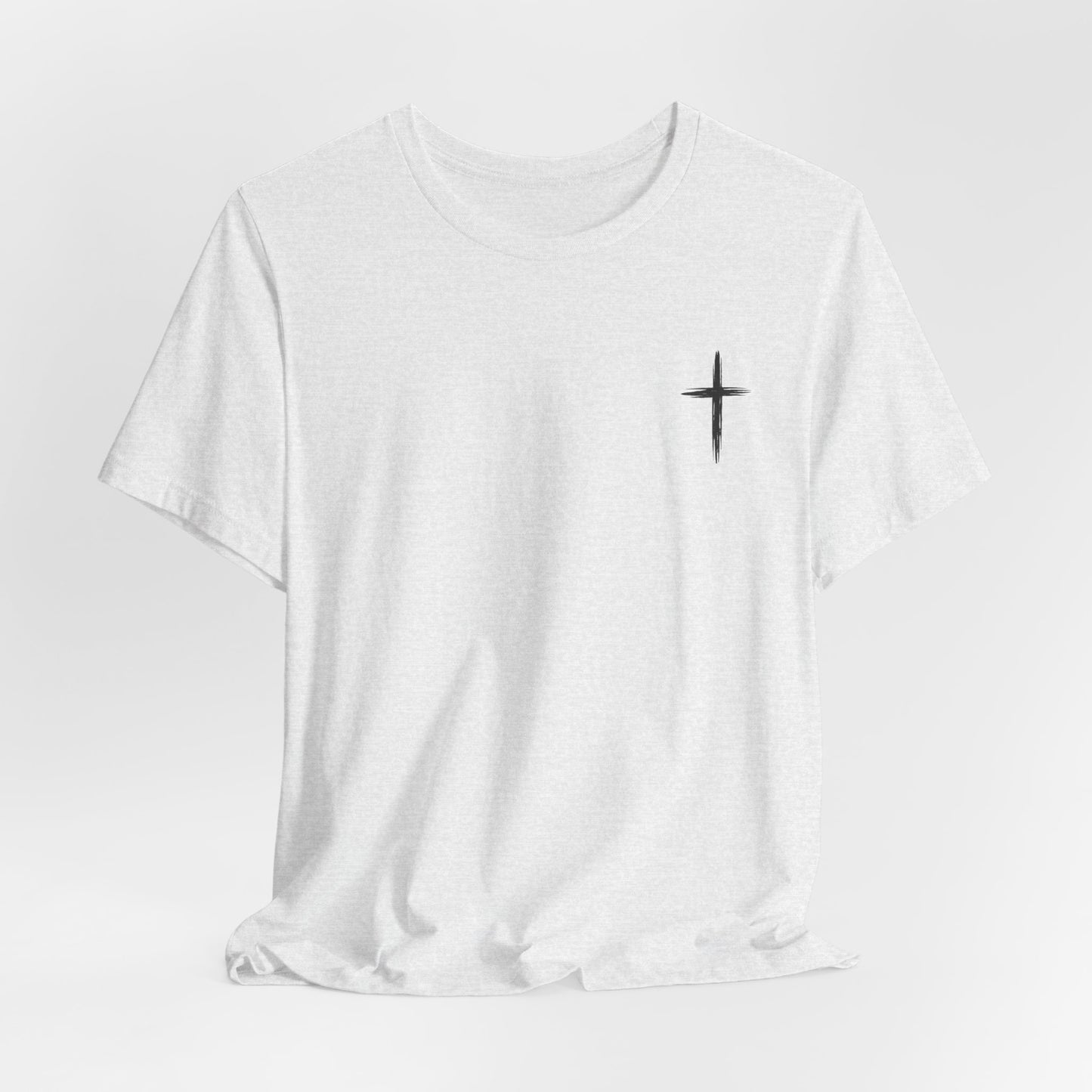 Christian Cross T-Shirt — “By His Wounds We Are Healed” Isaiah 53:5 Inspirational Tee