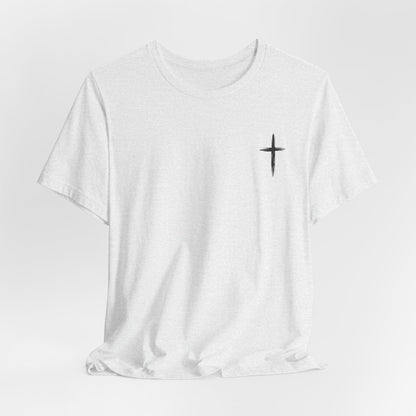 Christian Cross T-Shirt — “By His Wounds We Are Healed” Isaiah 53:5 Inspirational Tee