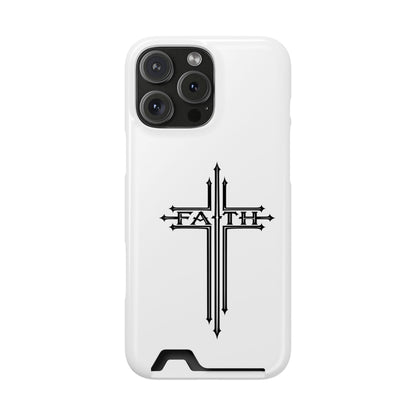 Faith Cross Phone Case with Card Holder — Slim Protective Wallet Case
