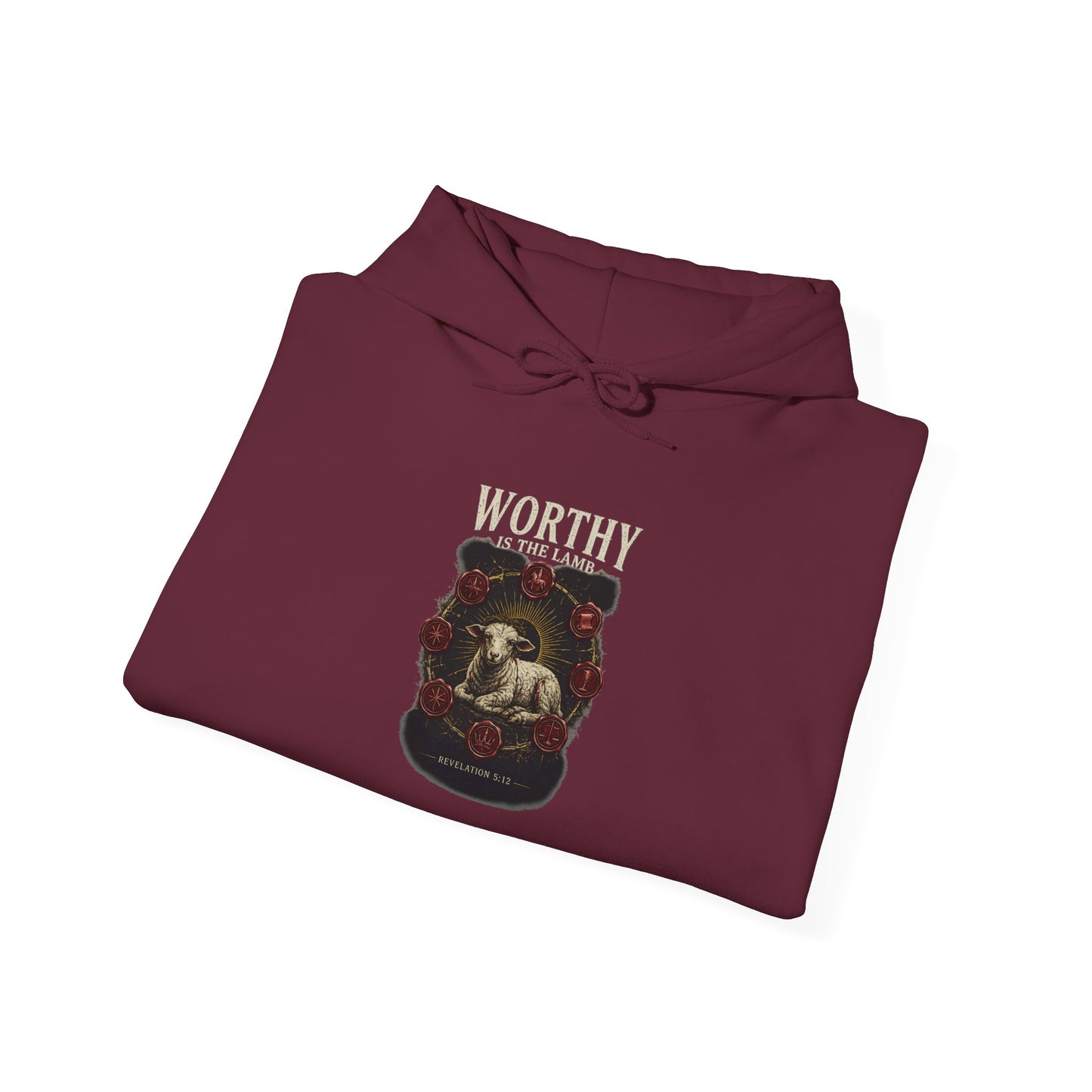 Worthy of the Lamb double print Hoodie – Christian Sheep & Roses Gospel Pullover