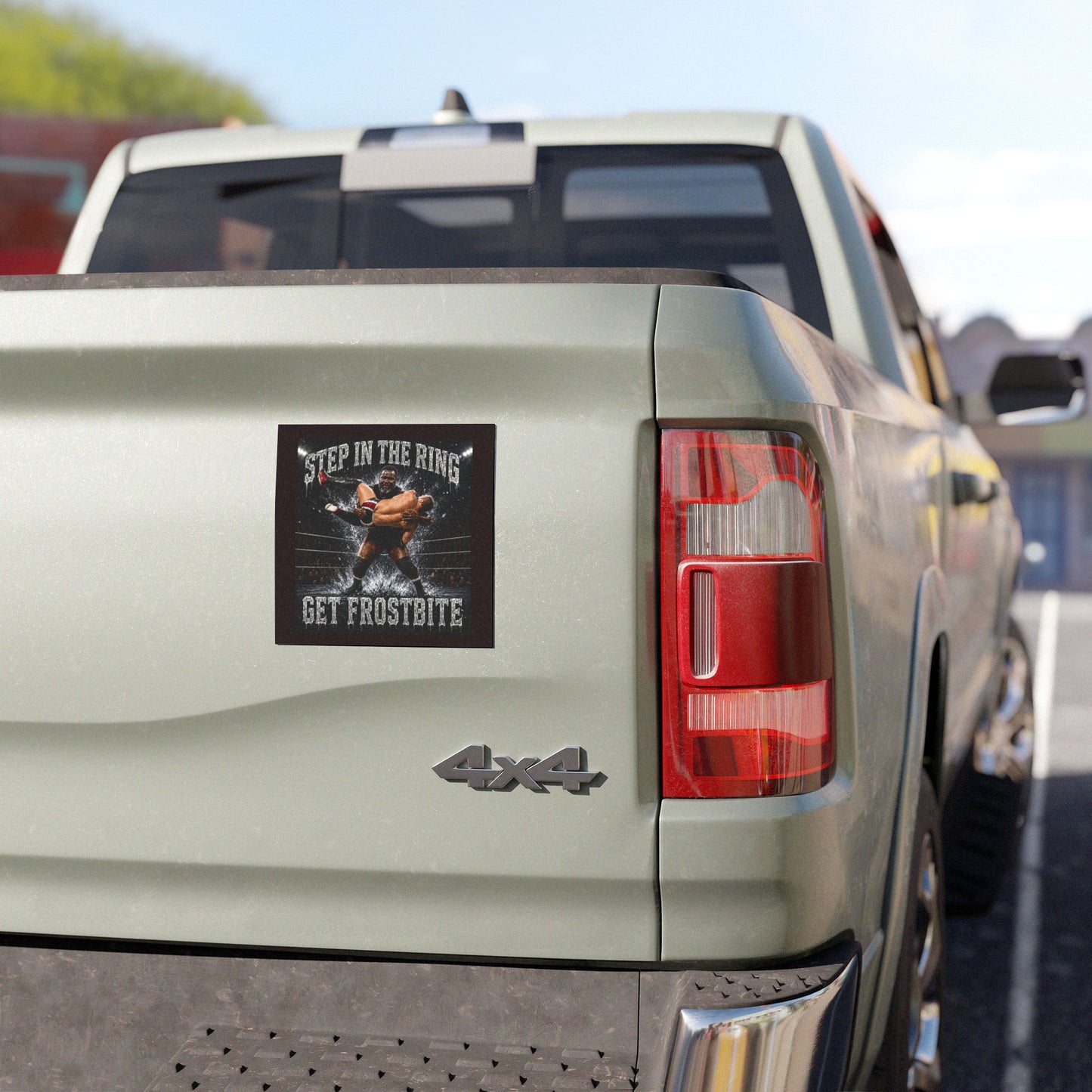 CAR MAGNET BIG FROST — "Step in the Ring, Get Frostbite" Wrestling Design