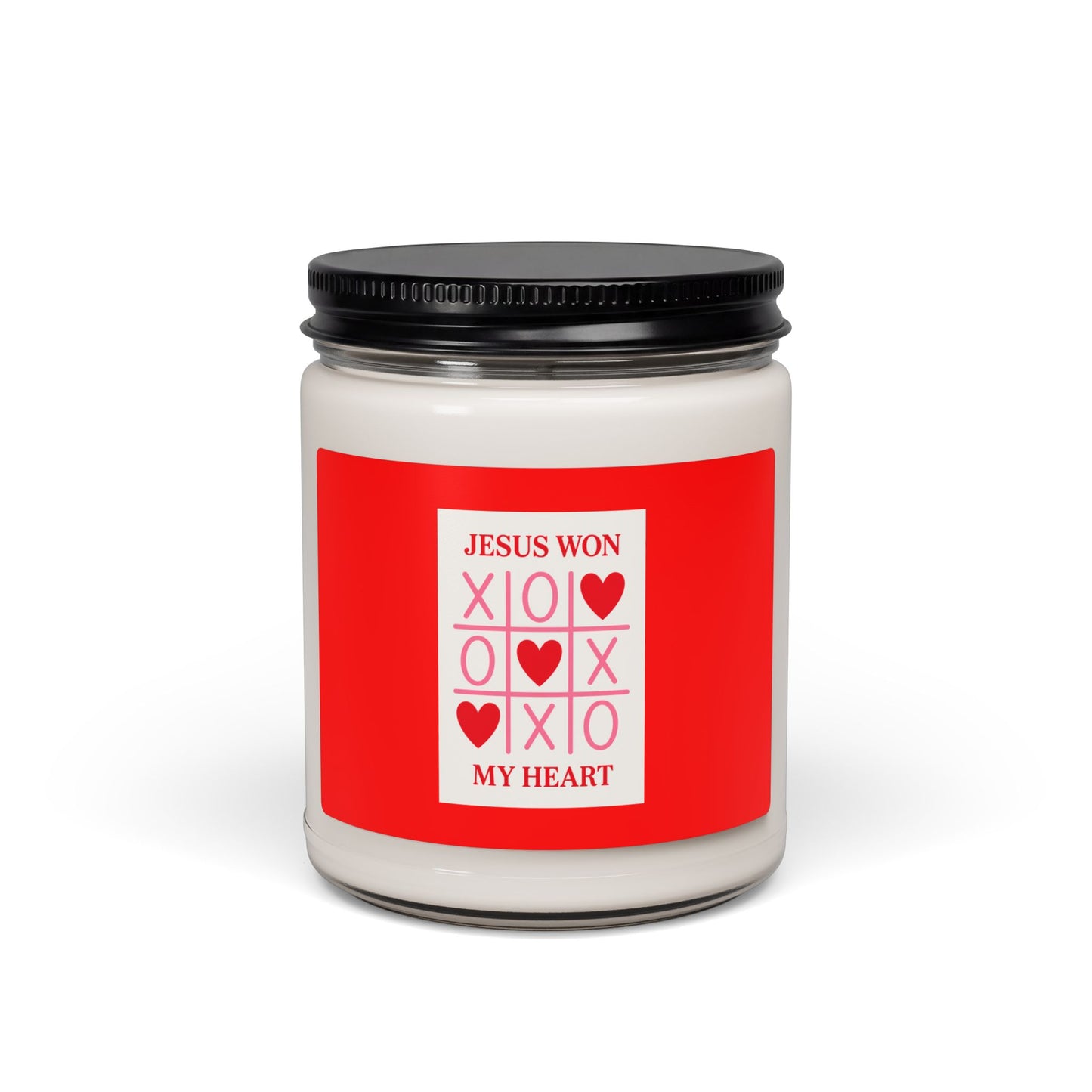 Jesus Won My Heart Scented Soy Candle — 9oz Faith & Valentine Decorative Jar
