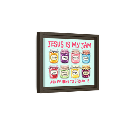Jesus Is My Jam Framed Canvas Wall Art — Christian Inspirational Kitchen Decor