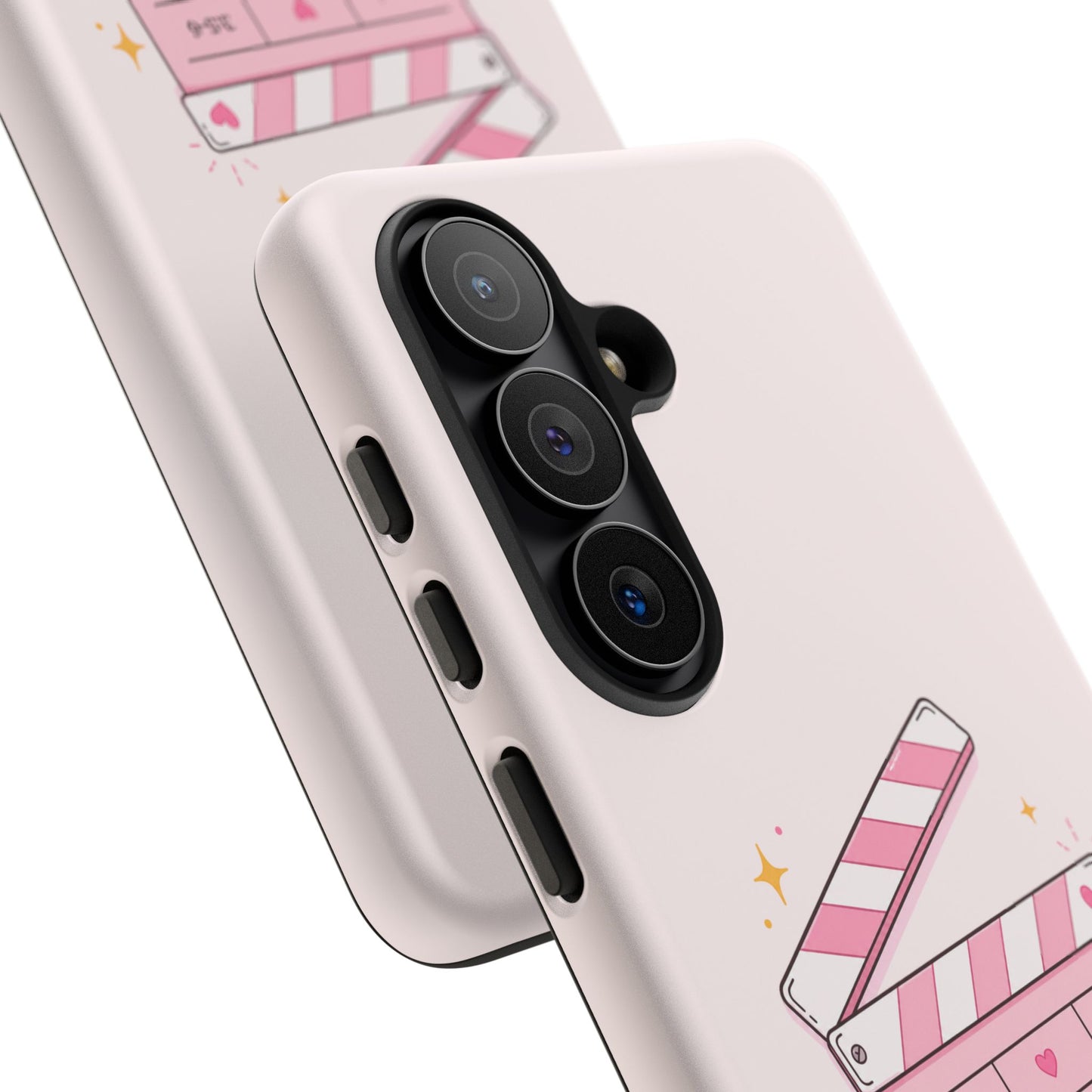 Pink Christian Phone Case — "Let God Direct Your Life" Cute Movie Clapper Design
