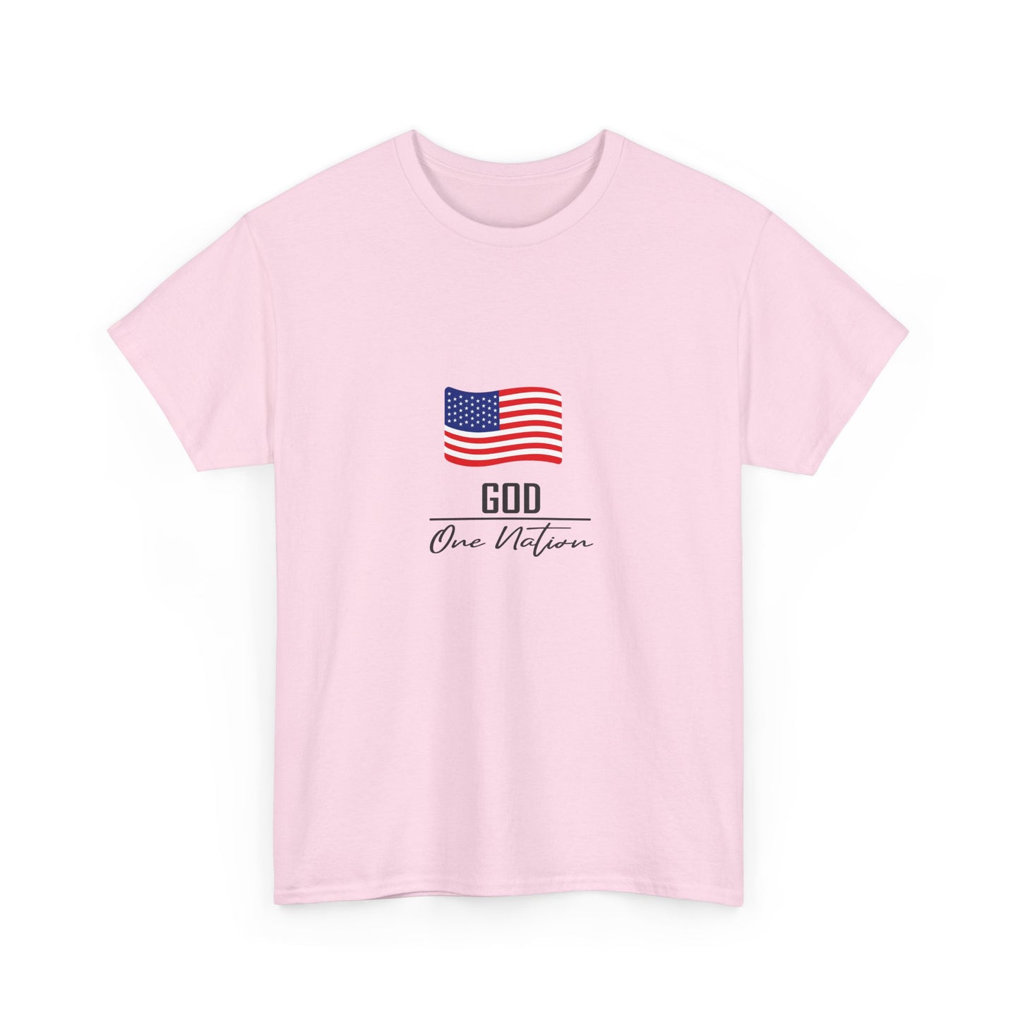 T-Shirt — American Flag "God Over Nation" Patriotic Faith Tee