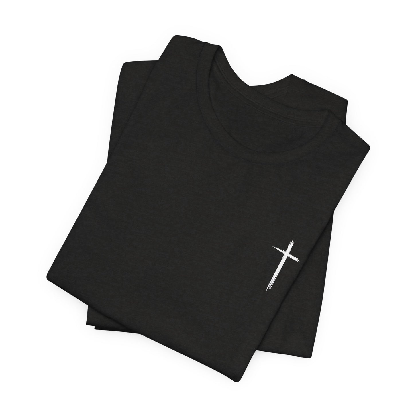Christian T-Shirt — "When I Am Weak He Is Strong" Cross Tee