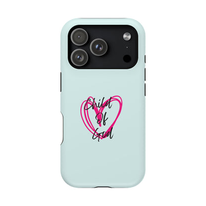 Phone Case — "Child of God" Pink Heart Magnetic Impact-Resistant