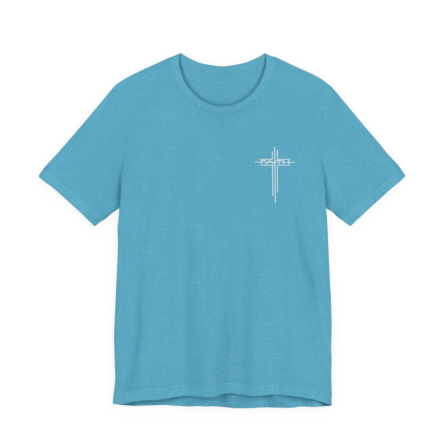 Christian Cross T‑Shirt — Subtle Back Cross Graphic Religious Tee