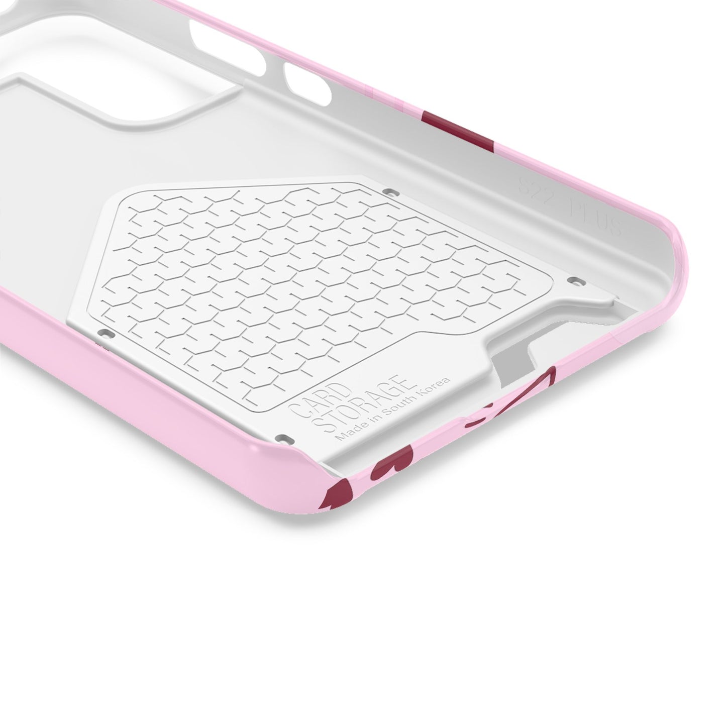 Pink "Child of God" Phone Card Case — Heart Pattern Religious Phone Case with Card Holder