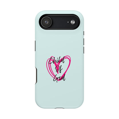 Phone Case — "Child of God" Pink Heart Magnetic Impact-Resistant