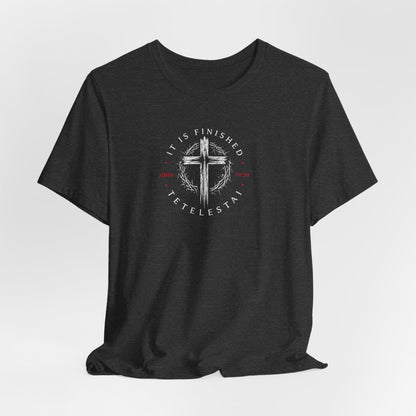 Faith Cross T‑Shirt – "It Is Finished" Christian Tee