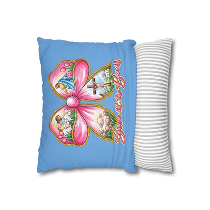 Christian Easter Pillow — "Give it to God" Square Decorative Pillowcase