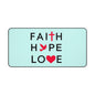 Faith Hope Love Desk Mat — Christian Inspirational Mousepad with Cross, Dove & Heart