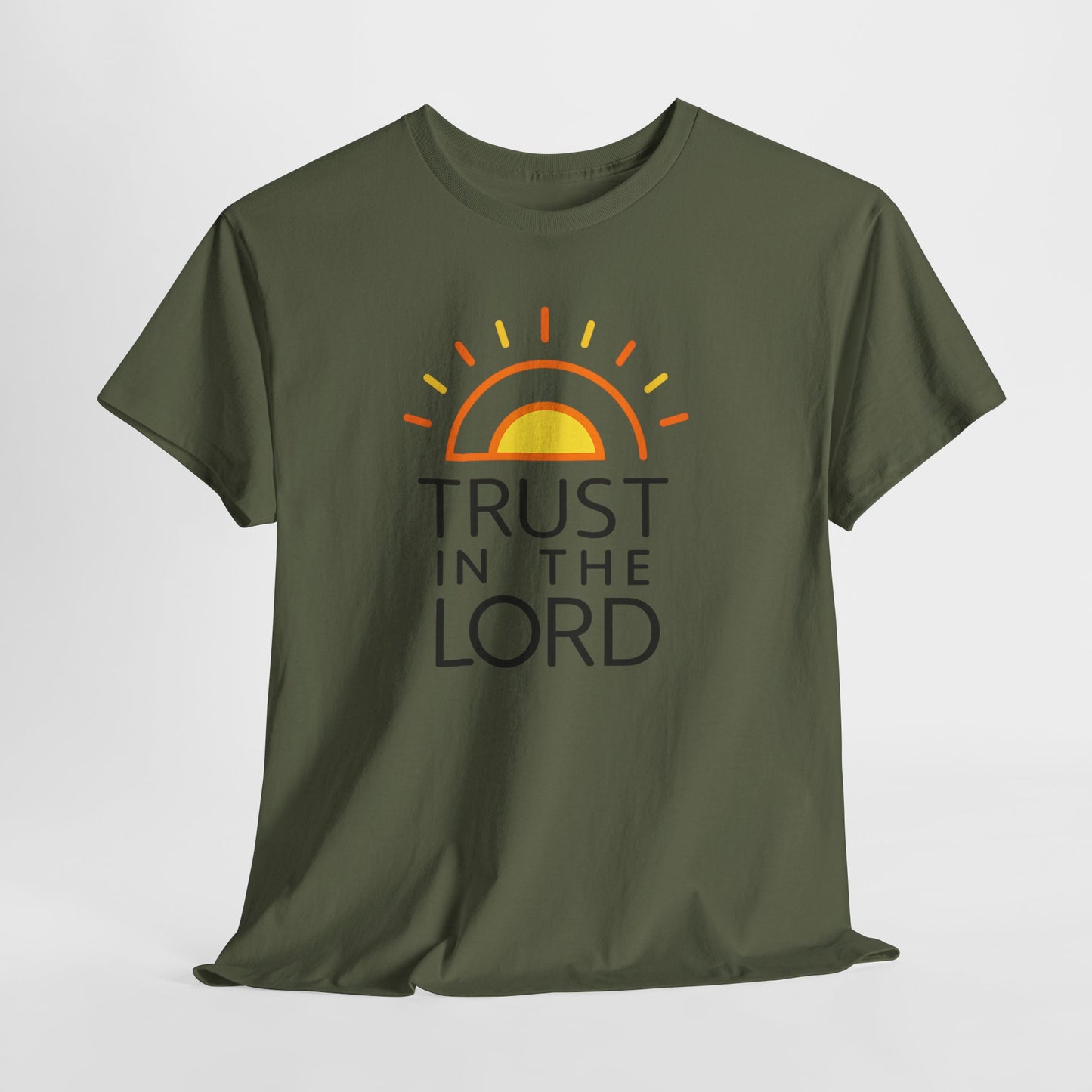 Trust in the Lord T-Shirt — Christian Sunrise Faith Tee