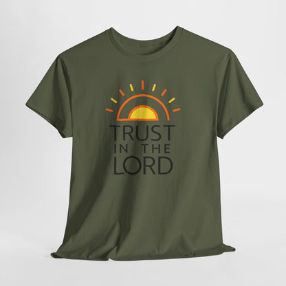 Trust in the Lord T-Shirt — Christian Sunrise Faith Tee