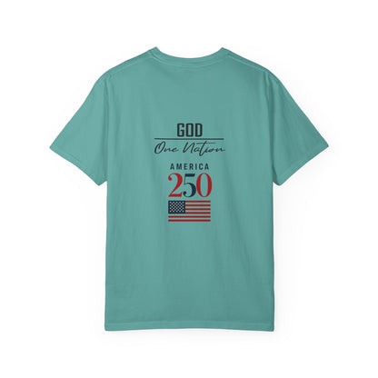 Patriotic Fathers Are Like Noah T-Shirt — "They Build Before the Storm Comes" (America 250)