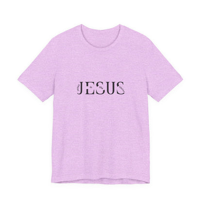 Jesus Minimalist Tee — Distressed Script Christian T-Shirt