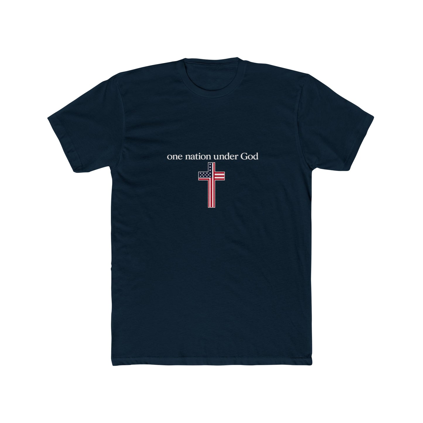One Nation Under God Cross T-Shirt — Patriotic Christian Tee
