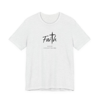 Faith Cross T-Shirt — 'Our Father' Lord's Prayer Back Print Christian Tee