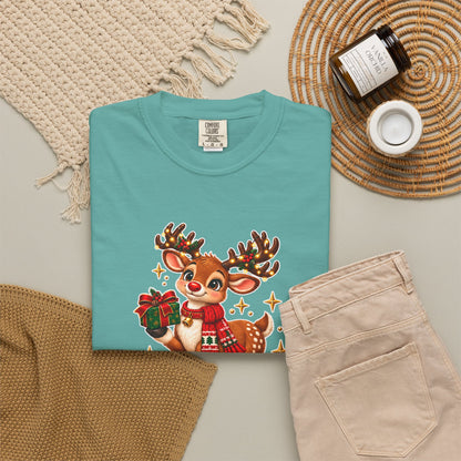 Christmas Reindeer T-Shirt — "Sweet Granddaughter You're an Answered Prayer" Holiday Tee