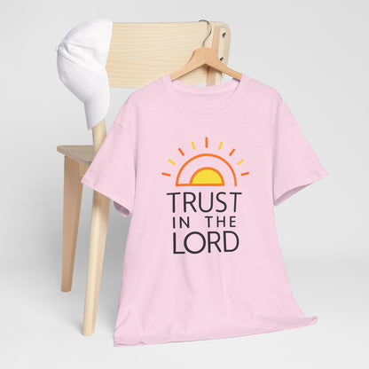 Trust in the Lord T-Shirt — Christian Sunrise Faith Tee