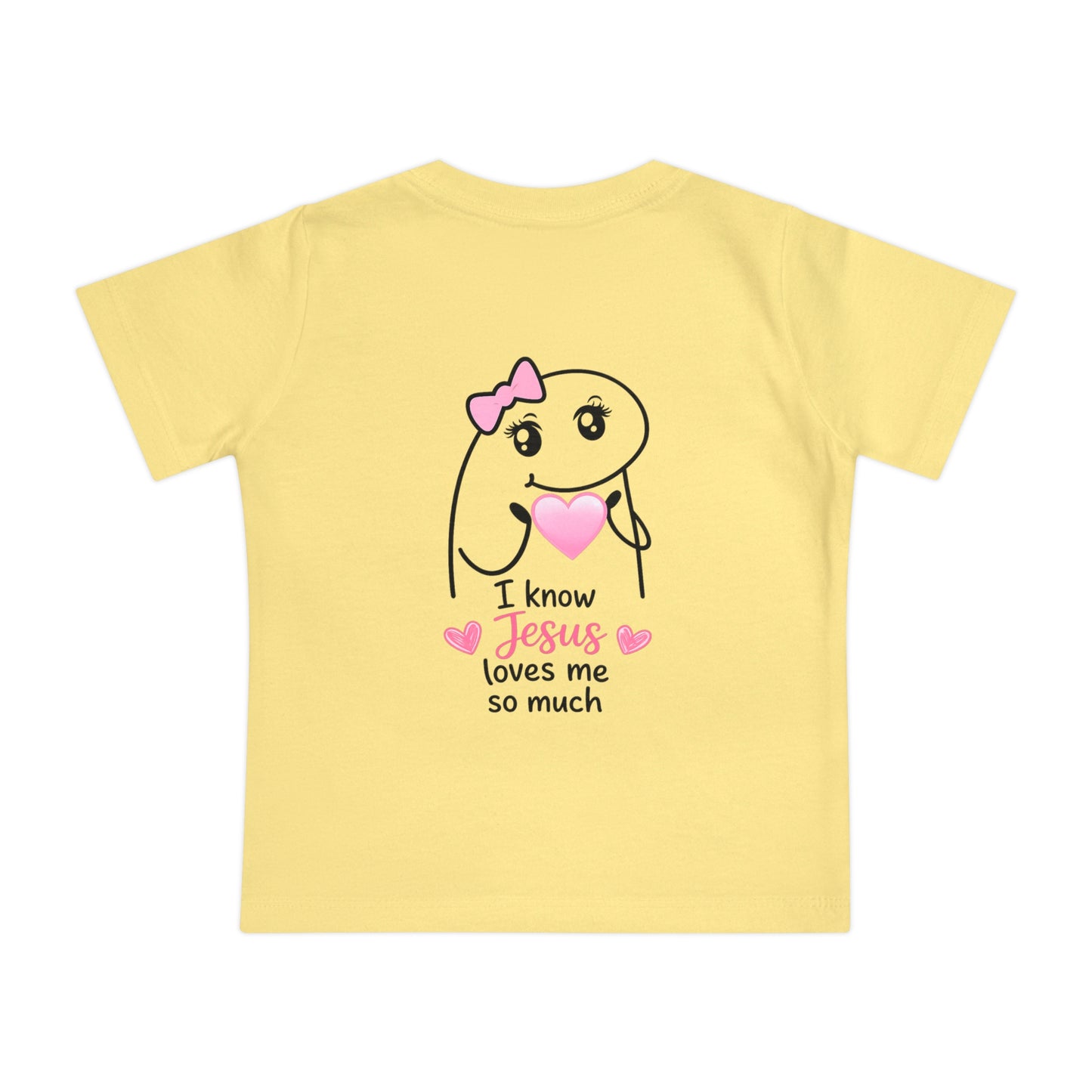 Christian Baby T-Shirt - "Christ is my firm foundation" Heart Design (I Know Jesus Loves Me)