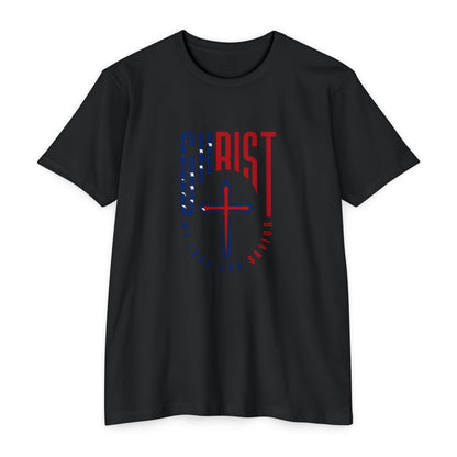 UNISEX Christ Cross T‑Shirt — My Lord and Savior Patriotic Christian Tee