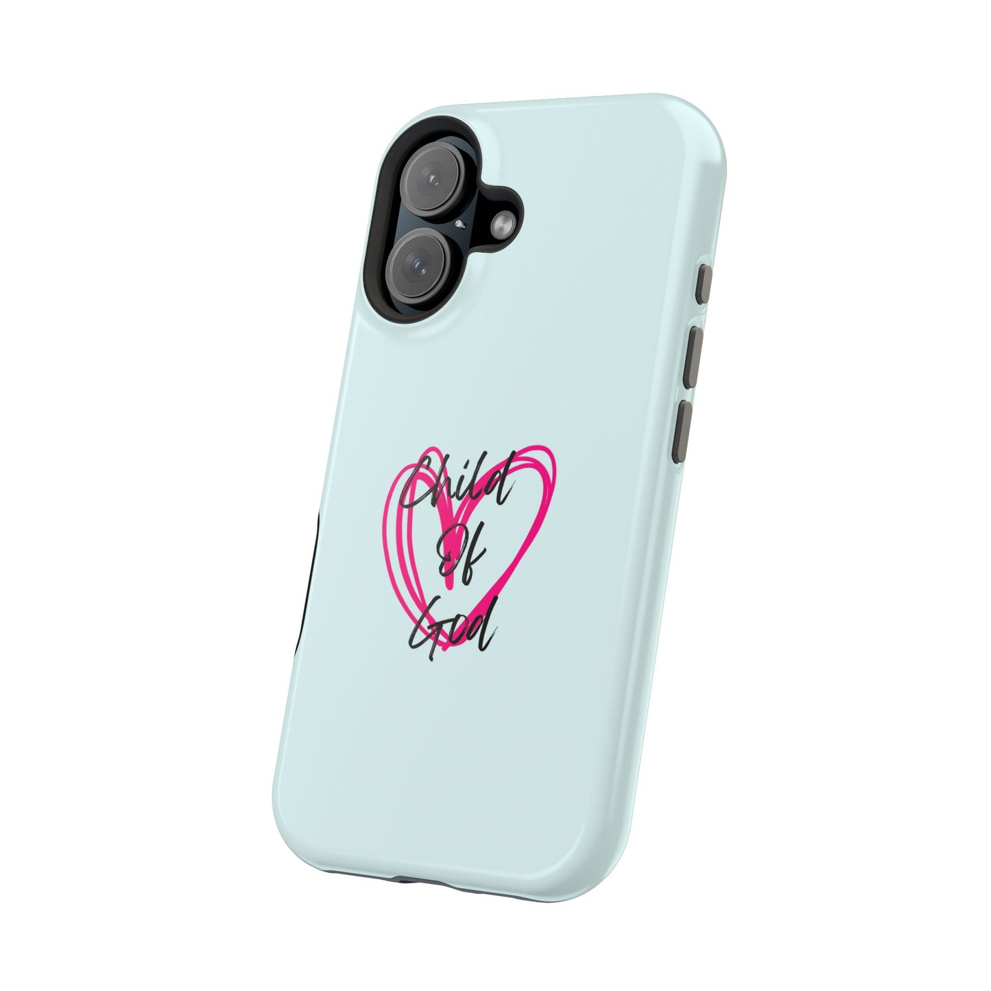 Phone Case — "Child of God" Pink Heart Magnetic Impact-Resistant