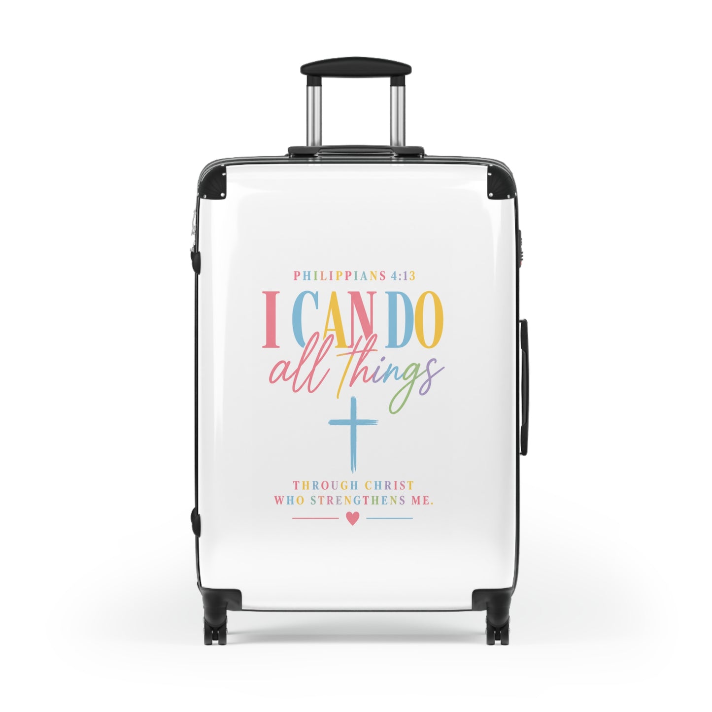 Inspirational "I Can Do All Things" Carry-On Suitcase – Christian Travel Luggage (Philippians 4:13)