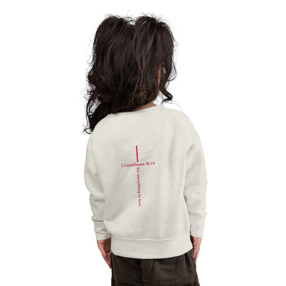Toddler Sweatshirt — "I Roll With Jesus" Christian Toddler Tee