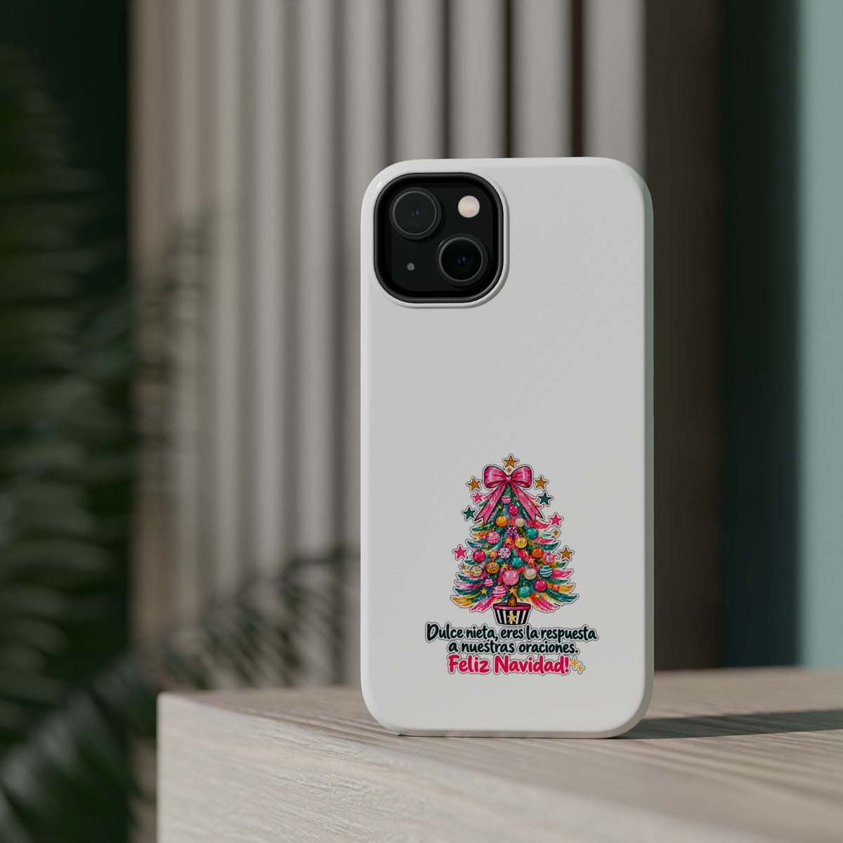 Spanish| Christmas Tree Phone Case - "Feliz Navidad" Spanish Holiday Magnetic Impact-Resistant Case