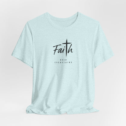 Faith Cross T-Shirt — 'Our Father' Lord's Prayer Back Print Christian Tee