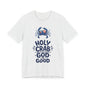 Holy Crab God Is Good T-Shirt — Patriotic Blue Crab Graphic Tee