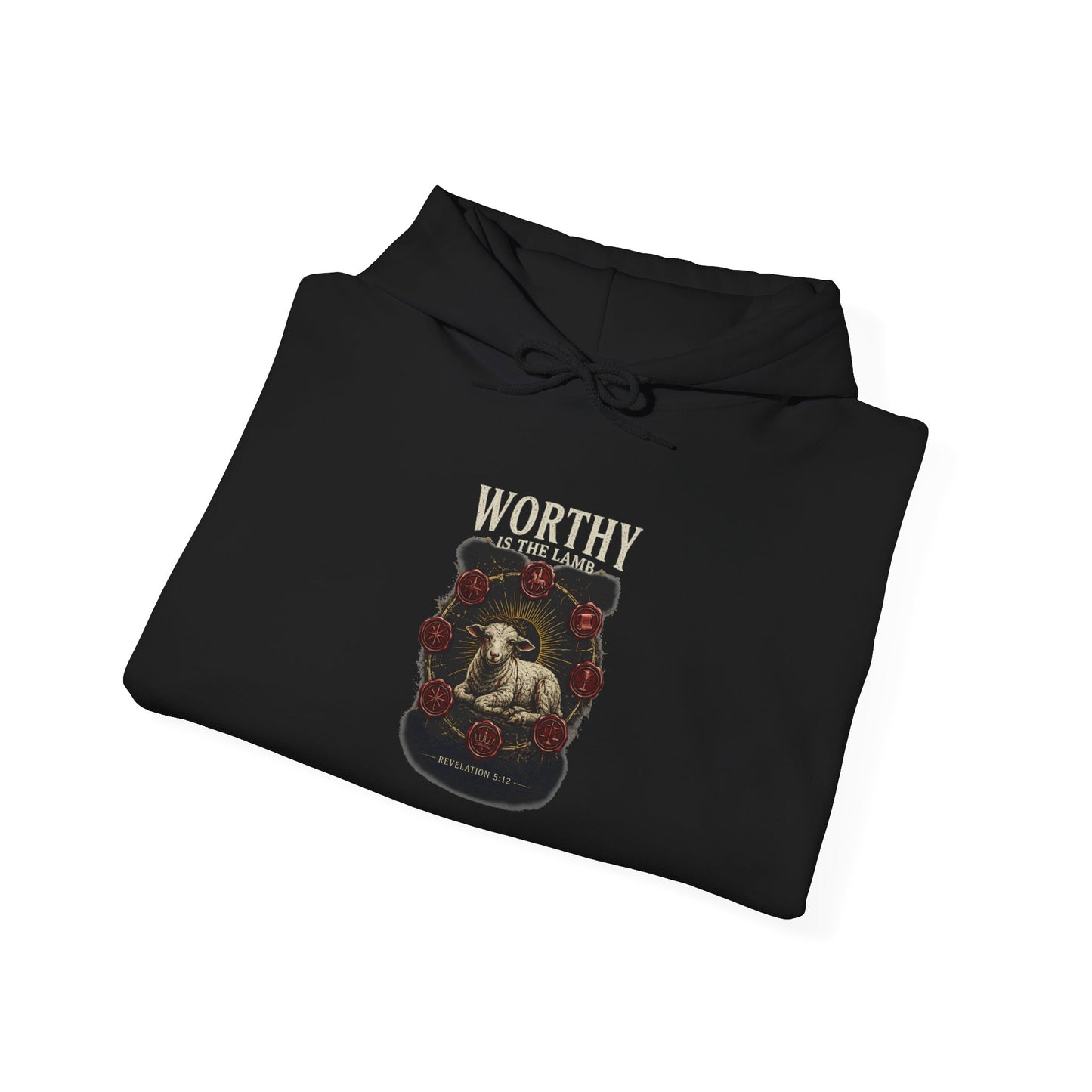 Worthy of the Lamb double print Hoodie – Christian Sheep & Roses Gospel Pullover