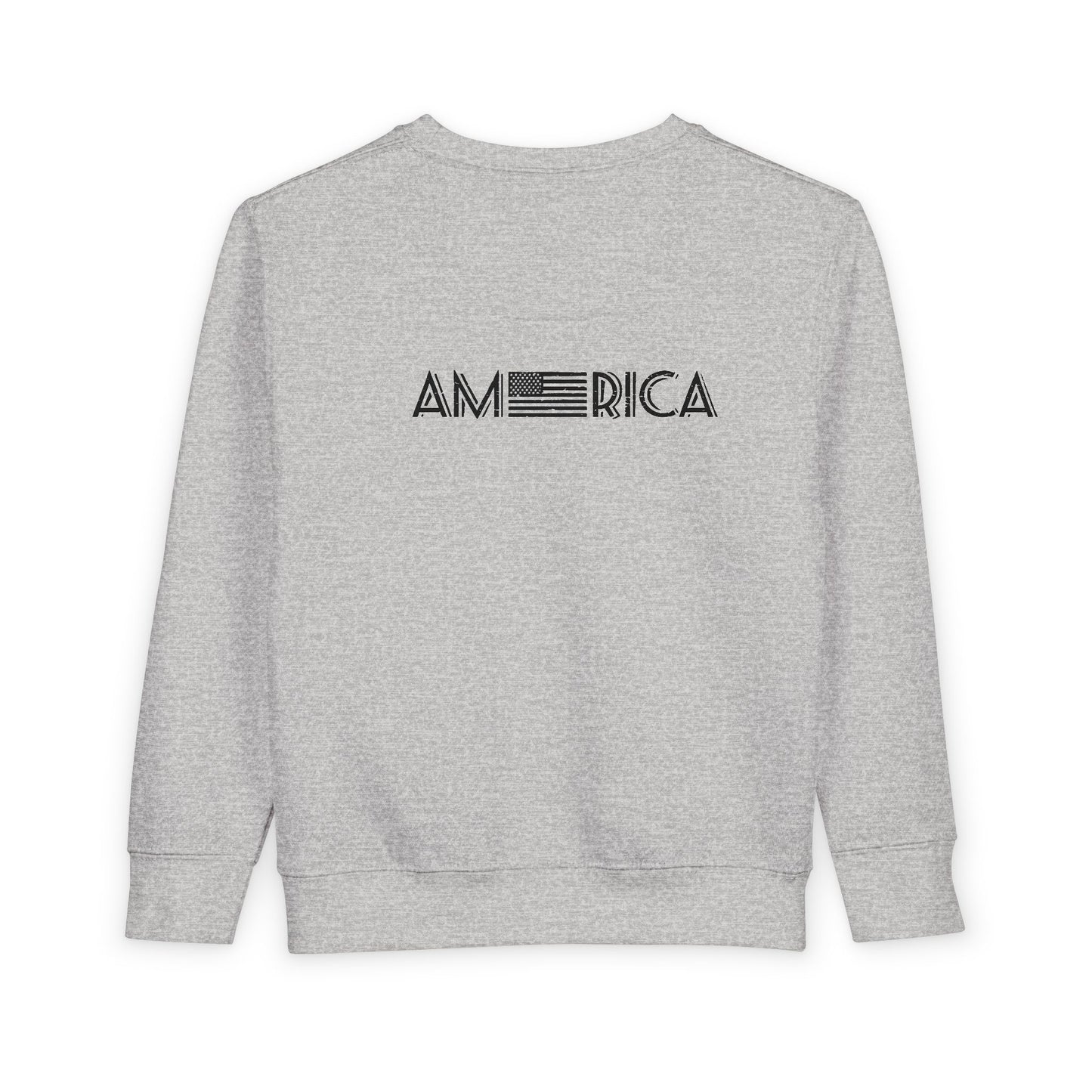 Toddler Sweatshirt - 'Duty to God' Patriotic Eagle & Flag