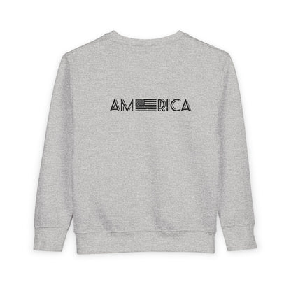 Toddler Sweatshirt - 'Duty to God' Patriotic Eagle & Flag